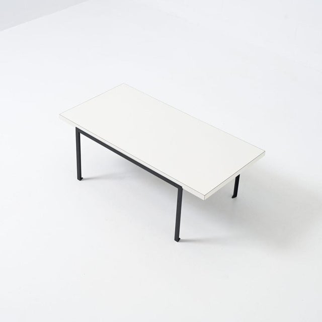White T-Angle Coffee Table by De Coene, 1950s For Sale - Image 8 of 18