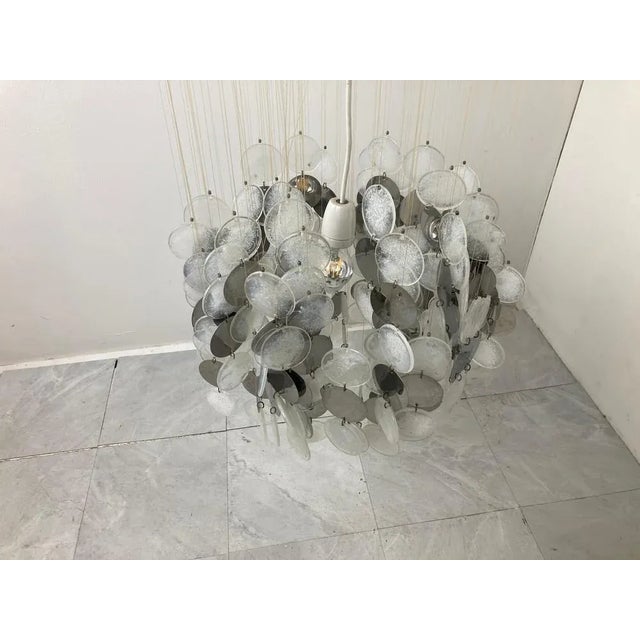 1970s Mid-Century Glass Chandelier, 1970s For Sale - Image 5 of 11