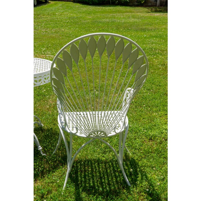 Fanciful Hollywood Regency 60s Iron Table and Chair Set - Set of 3 For Sale - Image 11 of 12