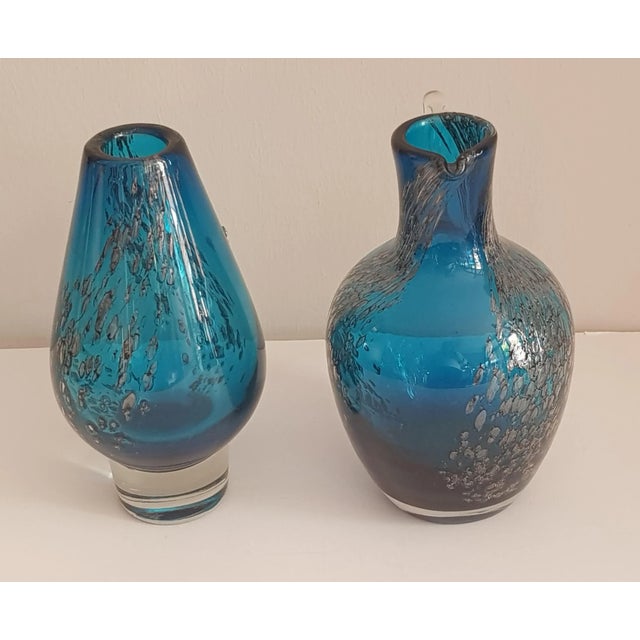 Mid-Century Modern Florida Glass Vases by Löffelhardt for Zwiesel, 1970s, Set of 2 For Sale - Image 3 of 7
