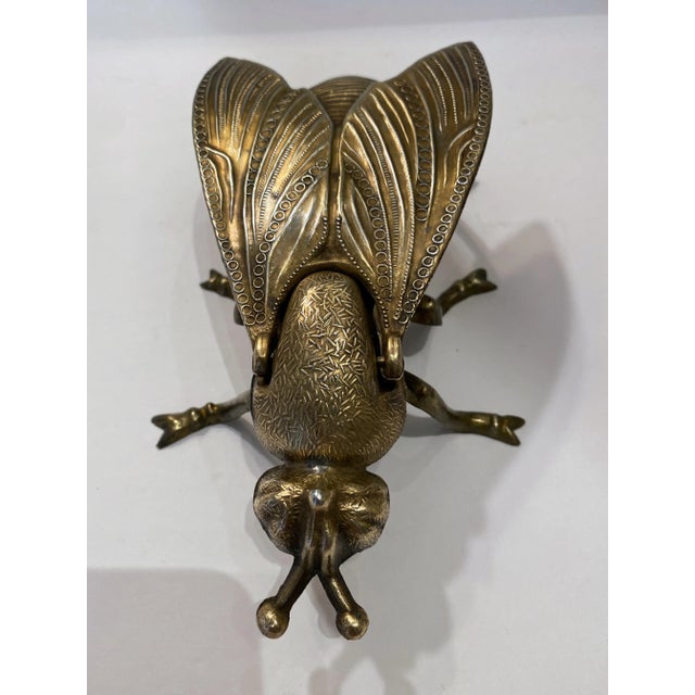 Mid-Century Modern 1960’s Brass Fly Ashtray For Sale - Image 3 of 7