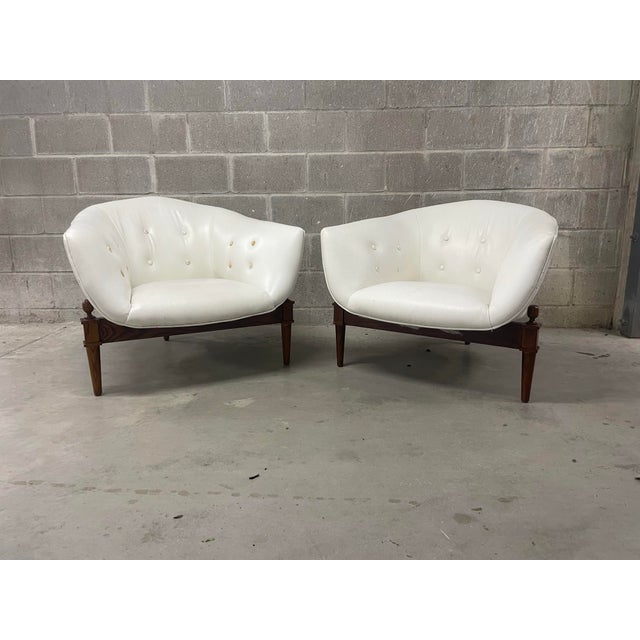 Pair of Global Views - 2367 - Mimi Chair - Reminiscent of the glamorous 1960's, the Global Views Mimi Chair marries modern...