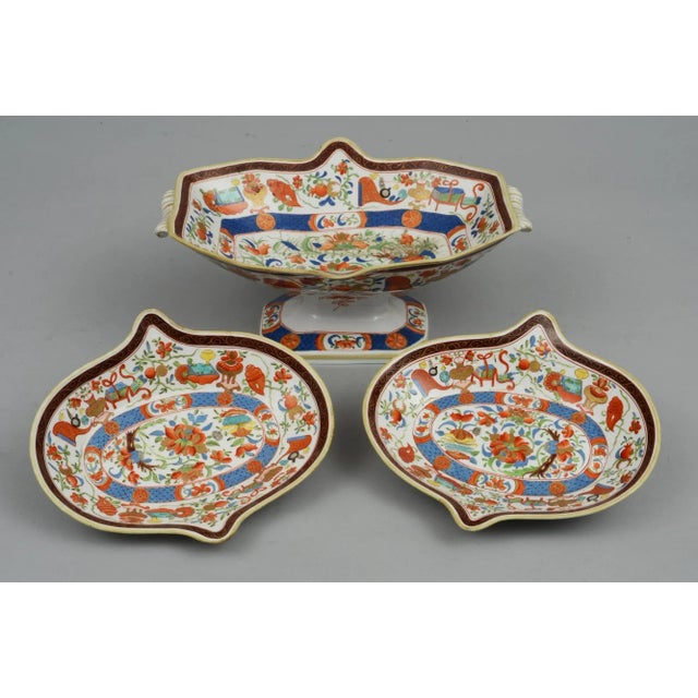 Paint Minton Three-Piece Dessert Set For Sale - Image 7 of 7