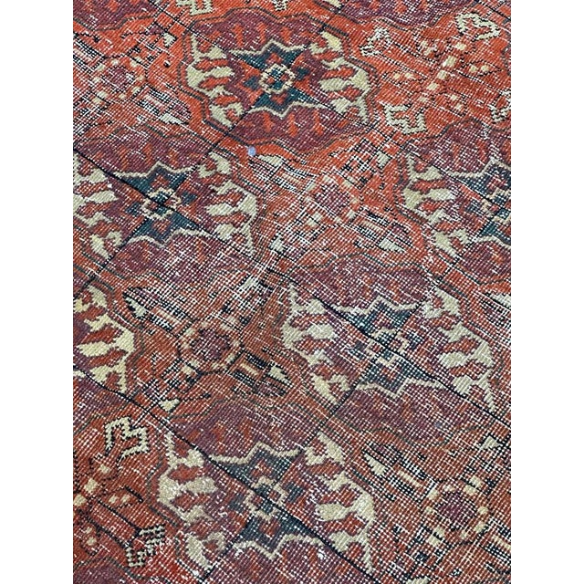 Beige Large Turkish DistressedSparta Rug Bokhara Design, 1920s For Sale - Image 8 of 18