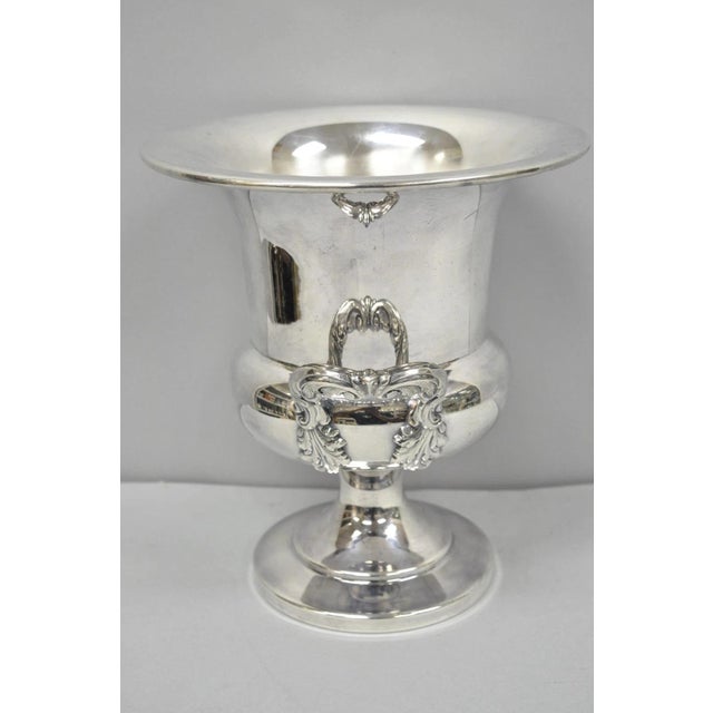 Traditional Vintage Bristol Silver Plated Trophy Cup Urn Champagne Chiller Bar Ice Bucket For Sale - Image 3 of 17