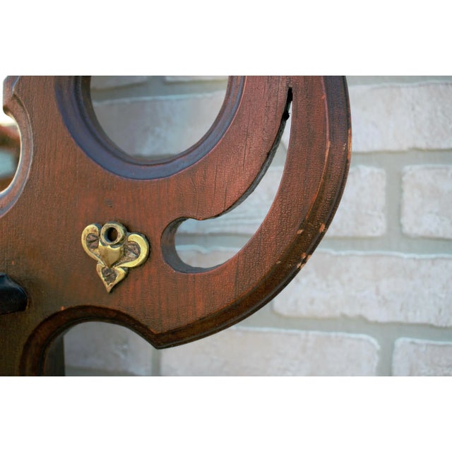 Brown Antique Victorian Hall Tree With Mirror and 2 Umbrella Stands For Sale - Image 8 of 12