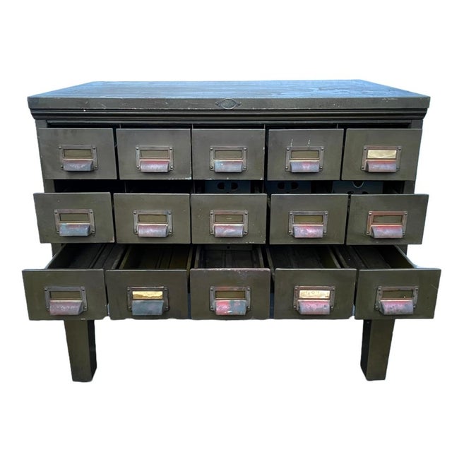 Early 20th Century Art Metal Company File and Card Metal Chairish