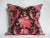 A pillow made from a circa 1880's French printed cotton, backed with French antique ticking stripe, down insert is included