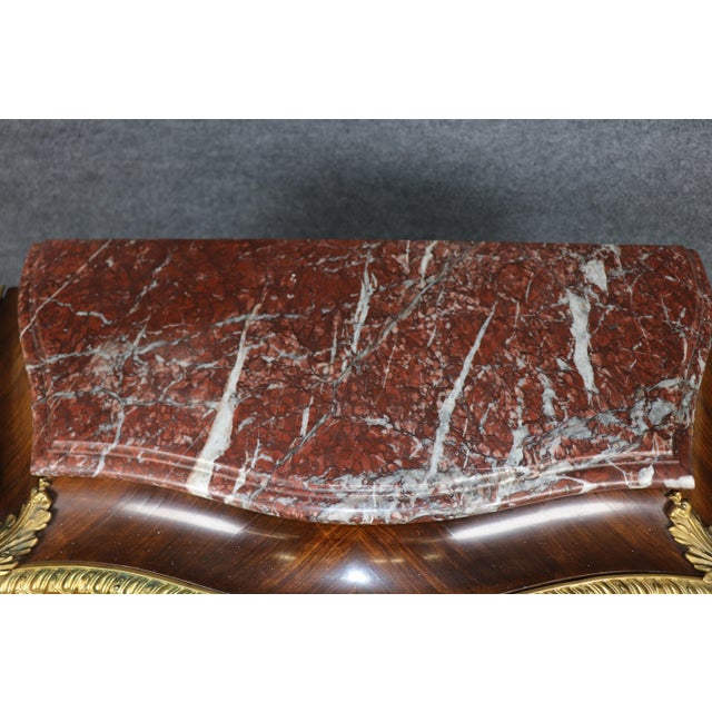 19th C French Louis XV Style Ormolu Mounted Marble Top Cabinet by Droward For Sale - Image 14 of 17