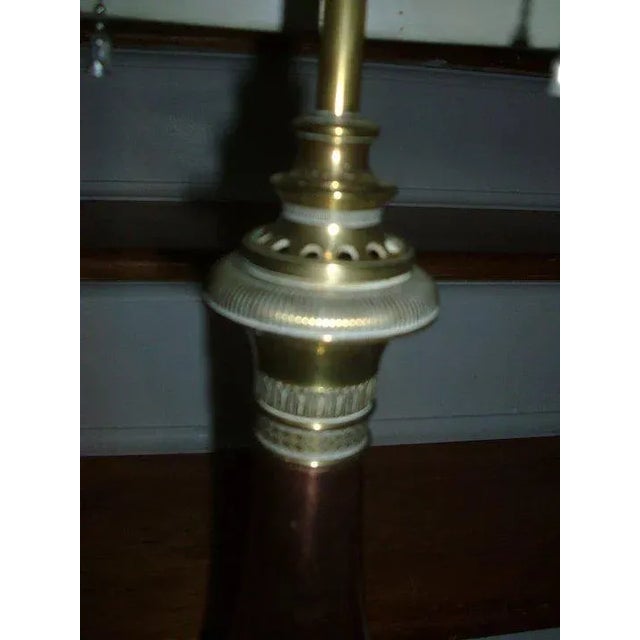 Early 19th Century French Empire Brass and Copper Cartel Desk Lamp For Sale - Image 4 of 6