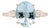 1.4Ct Aquamarine and Pear Diamond Accents in Solid 14k White Gold, Size 6.75 For Sale