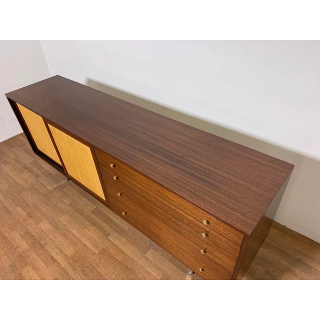 Brown C. 1950s Harvey Probber Mahogany and Cane Front Credenza For Sale - Image 8 of 11