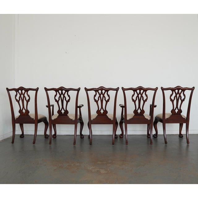 1980s Vintage Henredon Carved Dining Chairs (Set of 10) For Sale - Image 5 of 18