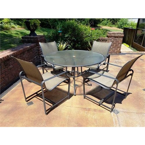 Brown Jordan 7 Piece Aegean Luxury Patio Furniture Set Table