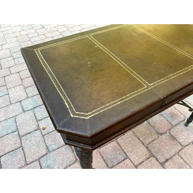 Mid-Century Modern Vintage Hand-Carved Lion Console Table For Sale - Image 3 of 11