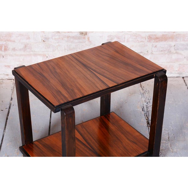 Wood Art Deco Side or Coffee Table in Beech and Walnut, France, 1930s For Sale - Image 7 of 14