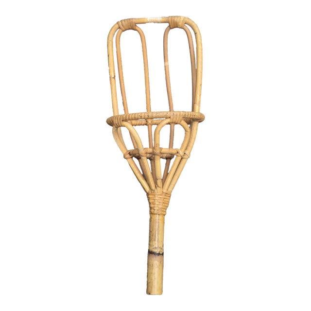 Vintage Rattan Rug Beaters, Boho Wall Decor — Set of 2 For Sale