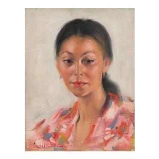 'Portrait of a Young Woman' by Leon Franks, Grande Chaumiere in Paris, Chouinard Art Institute, Los Angeles Art Center For Sale