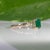 Metal 1.2Ct Zambian Emerald Ring With Earth-Mined Diamond Accents: Solid 14k Gold, Size 6.75 For Sale - Image 7 of 9
