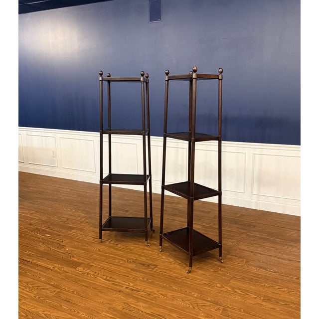 Pair of Matching Etageres From the Thomas O’Brien Collection of Century Furniture For Sale - Image 13 of 17