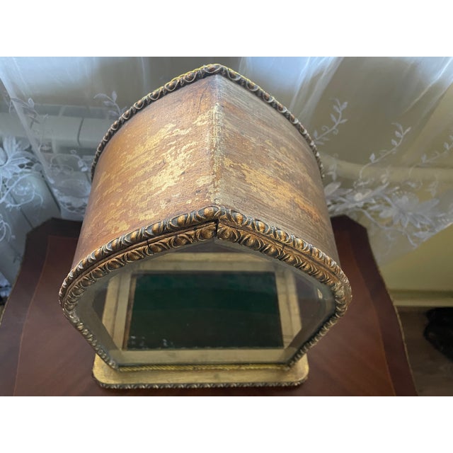 Brown 20th Century Neo-Gothic Eclectic Display Case in Wood and Glass with Decorative Plasterwork, 1890s For Sale - Image 8 of 16
