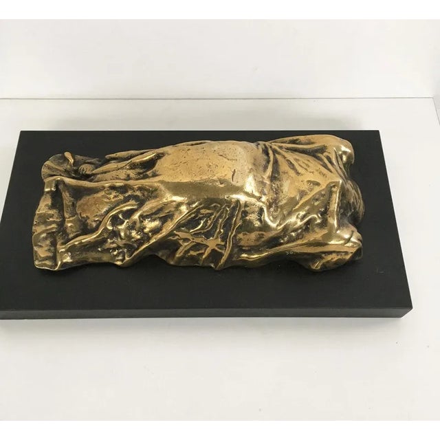 Vintage Italian Bronze Abstract Sculpture by Furio Giovannacci, 1980 For Sale - Image 3 of 11