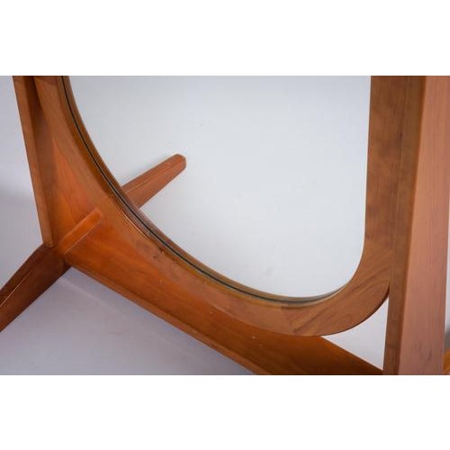 Wood Cheval Floor Mirror by Pedersen & Hansen, Denmark, 1970s For Sale - Image 7 of 8