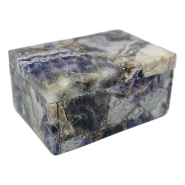 Amethyst Stone Decorative Box For Sale