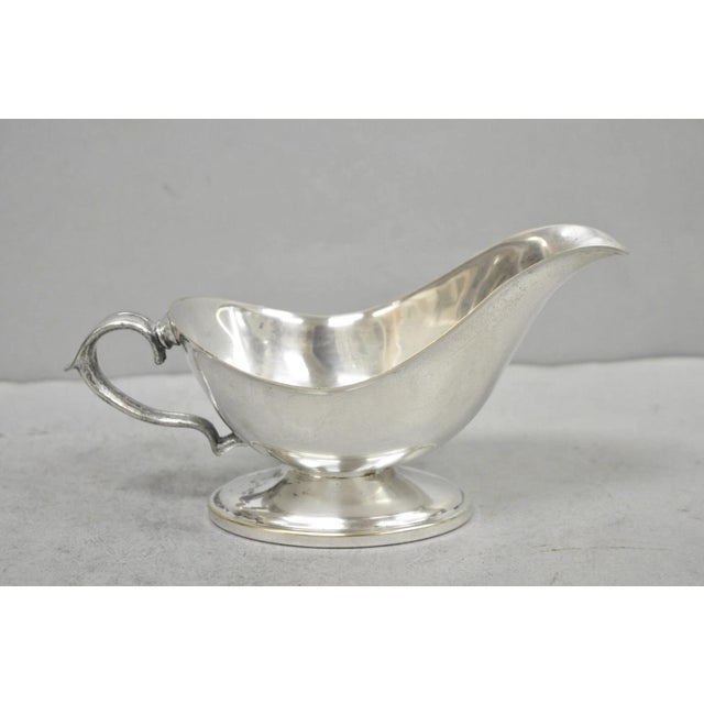 Silver Vintage Victorian Silver Plated Trophy Cup Sauce Gravy Boat With Handle For Sale - Image 8 of 8