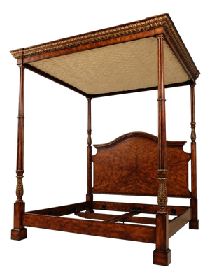 Theodore Alexander Althorp Collection Mahogany King Size Canopy Bed