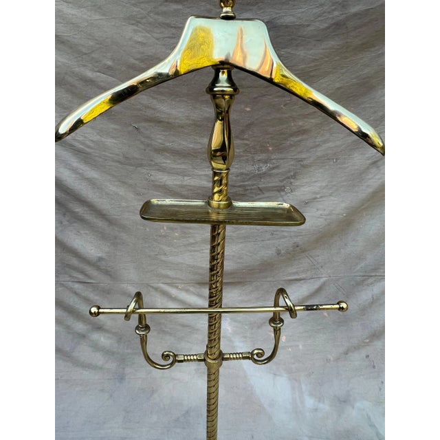Solid Brass Valet with Change and Pants Holder For Sale - Image 4 of 11