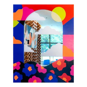 Unlock Your Dreams Reflection Acrylic Painting on Wood by Mary Lai