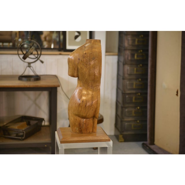 Oak Nude Sculpture, 1960s For Sale - Image 6 of 8
