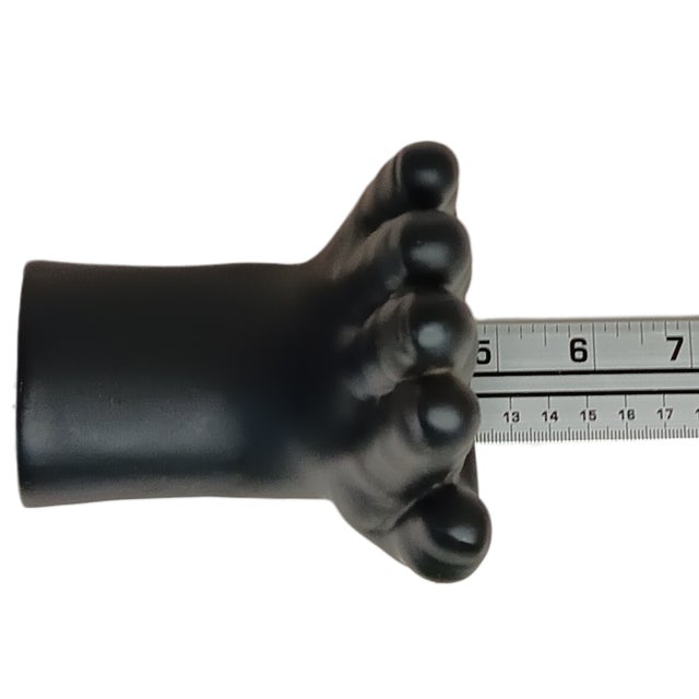 Black Hand Shaped Bookends Matte Black by Luyesa Design Modern High Five 6" X 4.5" For Sale - Image 8 of 12