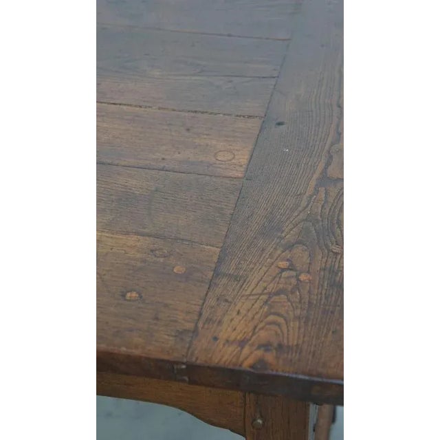 Antique French Farm Chestnut Dining Table with Drawers, Early 19th Century For Sale - Image 9 of 17