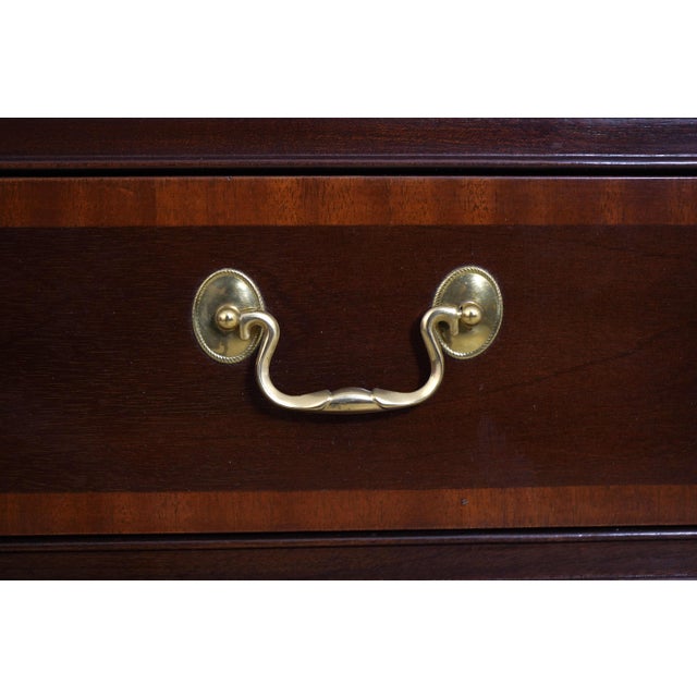 Councill Banded Mahogany High Chest of Drawers For Sale - Image 9 of 15