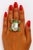 Late 20th Century Bochic “Orient” Vintage White Sea Pearl & Emeralds Ring Set In 18K Gold & Silver For Sale - Image 5 of 10