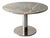 Marble + Chrome Circle Dining Table by Brueton For Sale