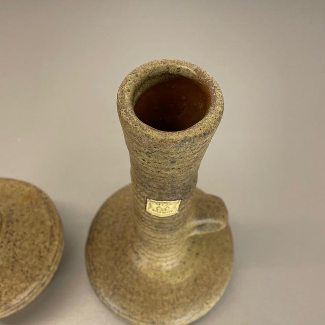 Ceramic Studio Pottery Vases from Vest Keramiek, Netherlands, 1970s, Set of 2 For Sale - Image 13 of 18