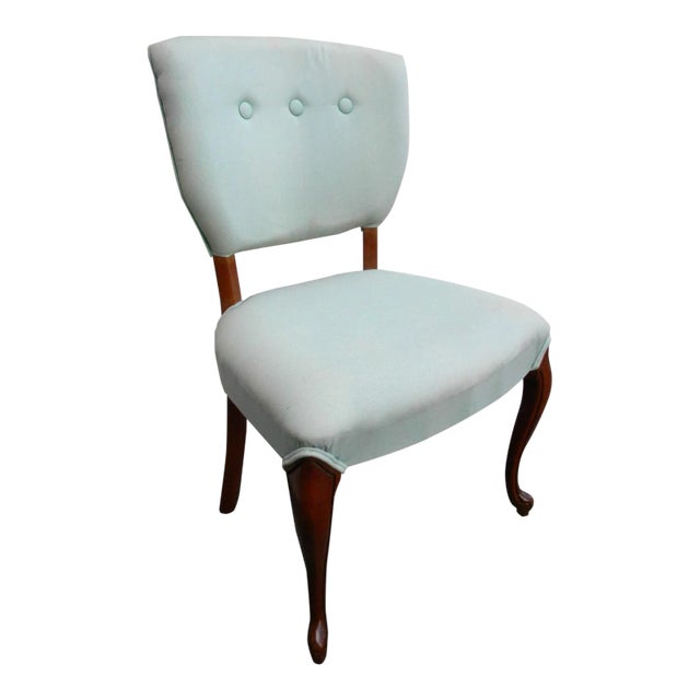 French Mahogany Living Room Office Vanity Side Chair For Sale