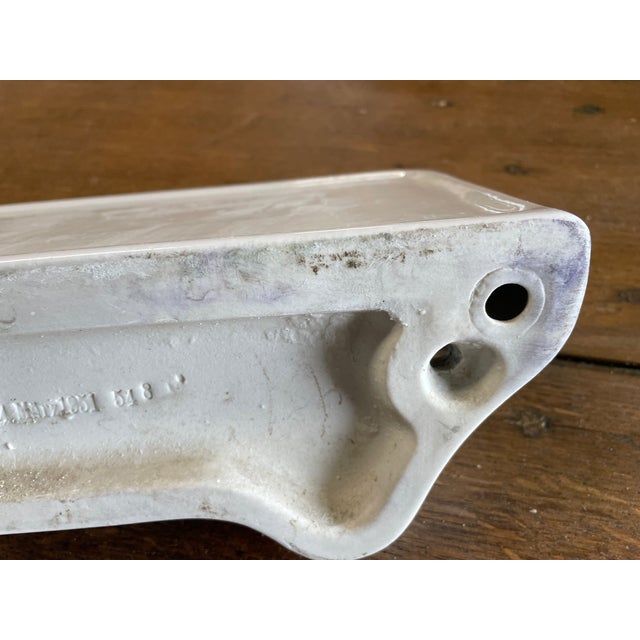Bathroom White Porcelain Console, 1950s For Sale - Image 6 of 7