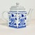 Vintage Italian Tuscany Style Blue & White Botanical Design Porcelain Tea Pot. For Sale - Image 4 of 11