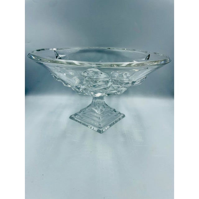 Vintage "Rock Cut" Crystal Centerpiece Bowl For Sale - Image 13 of 13