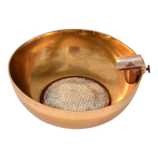 1950s Dunhill Gold Plate Brass Cigar Ashtray British Colonial England Collectibles For Sale