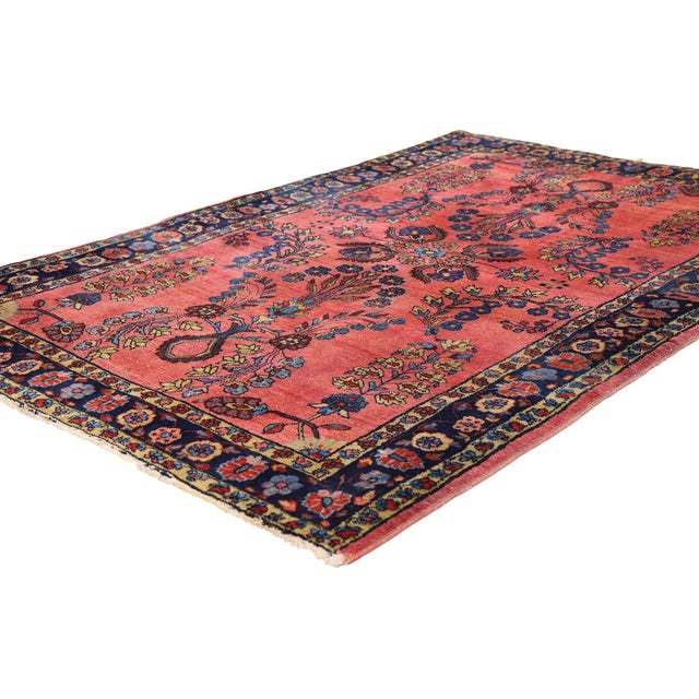 79699 Antique Persian Sarouk Rug, 03'04 x 04'11. The Eternal Fountain: An Antique Persian Sarouk Masterpiece of Timeless...