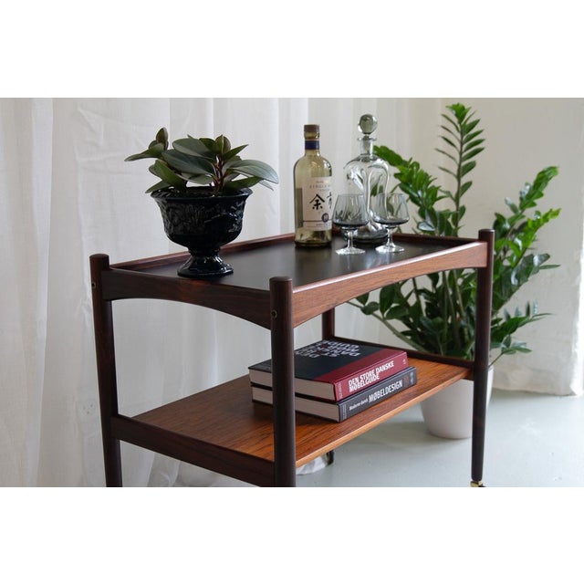 Danish Modern Rosewood Serving Trolley, 1960s For Sale - Image 18 of 18