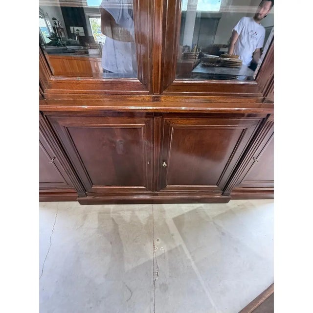 Large 19th Century French Louis XVI Solid Mahogany Bookcases For Sale - Image 16 of 18