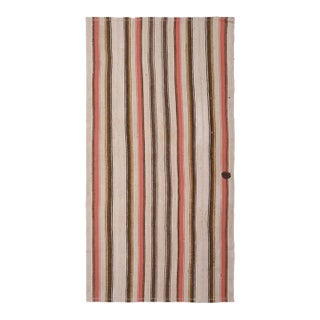 1970s Vintage Handmade Wool Cotton Turkish Beige Runner Rug For Sale