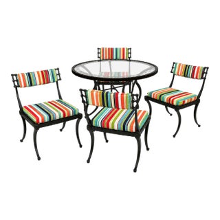 Thinline Klismos Patio Set For Sale