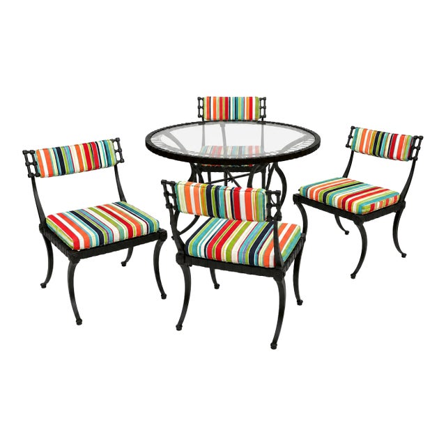 Thinline Klismos Patio Set For Sale